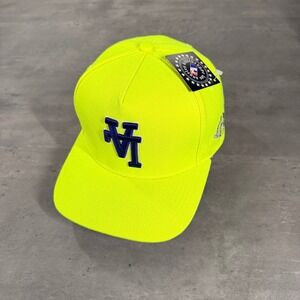Kill The Hype KTH LA Tennis Snapback Hat Neon Yellow Upside Down KTHLA Cap